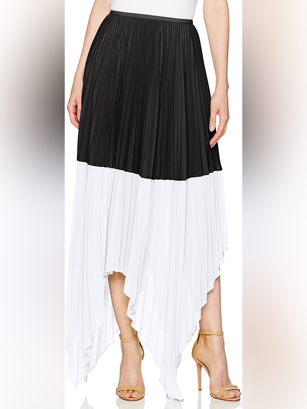 BCBGMaxAzria Pleated Asymmetric Skirt